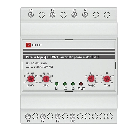 Реле выбора фаз РВФ-3 EKF PROxima RVF-3 - купить по низкой цене в Краснодаре | ЮгКабель