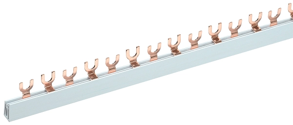 Шина соединительная типа FORK (вилка) 2Р 63А (дл.1 м) ИЭК YNS11-2-063 в каталоге ЮгКабель