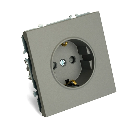 Розетка СП 1-м с з/к с шторк. механизм (платиново-серый) soft touch Эмили RST16-5110-10 49958 в наличии по выгодной цене. Краснодар. ЮГКАБЕЛЬ.