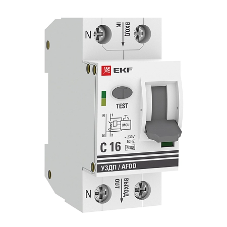 УЗДП 2Р С16A 6 кА  EKF PROxima afdd-2-16C-pro