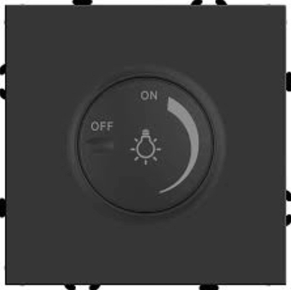 Выключатель диммирующий механизм 250В 500W (черный уголь) soft  Эмили RSW10-5106-05 49842 в каталоге ЮгКабель