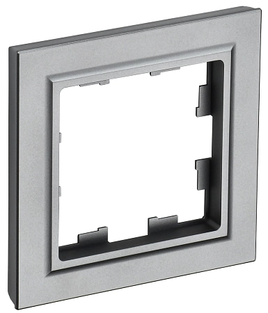 BRITE Рамка 1-мест. РУ-1-БрС сталь IEK BR-M12-K46