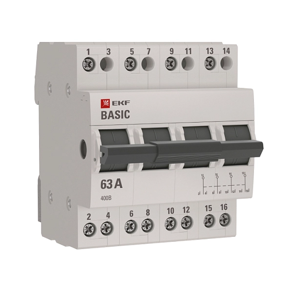 Переключатель 4P 63А  3 положения EKF Basic tps-4-63 Переключатель 4P 63А  3 положения EKF Basic tps-4-63 в каталоге ЮгКабель