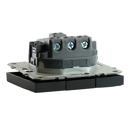 Выключатель СП 3-м механизм (черный уголь) soft touch Эмили RSW10-5108-05 49844 в наличии по выгодной цене. Краснодар. ЮГКАБЕЛЬ.