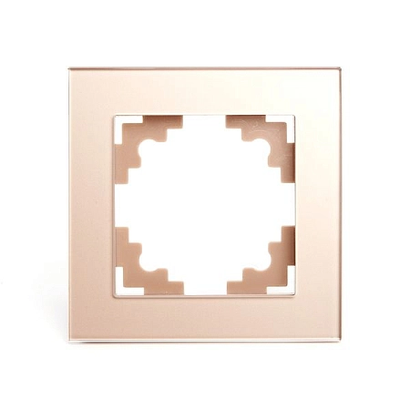 Рамка 1-местная, стекло серия Катрин, GFR00-7001-02, шампань 39527 в наличии по выгодной цене. Краснодар. ЮГКАБЕЛЬ.