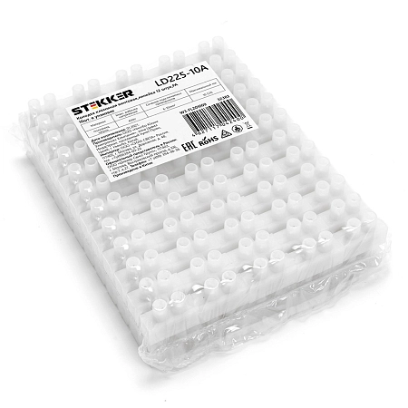 Зажим винтовой ЗВИ-10 2,5-6мм2 10А (на 12 клемм) белые полиамид LD225-10A 32383 - купить по низкой цене в Краснодаре | ЮгКабель