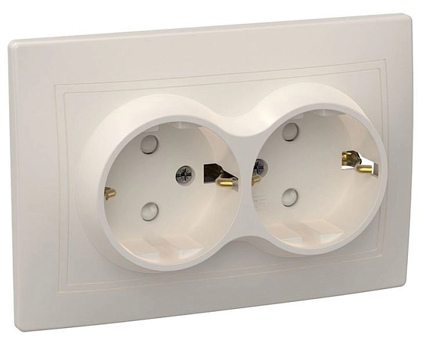 Розетка СП 2-м с з/к с з/ш в сборе (кремовый) Кварта ERK21-K33-16-DM Розетка СП 2-м с з/к с з/ш в сборе (кремовый) Кварта ERK21-K33-16-DM в каталоге ЮгКабель