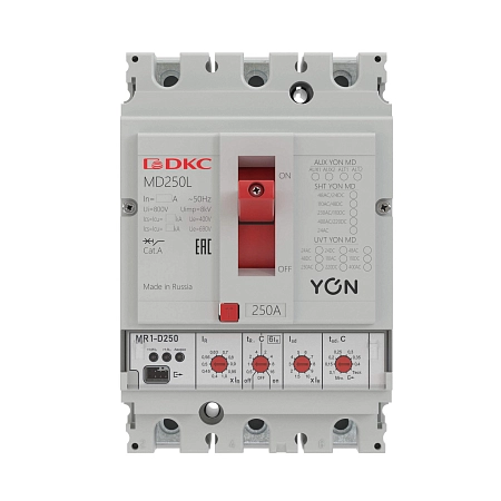 Авт. выкл. YON MD160H-MR1 3P 160А 65kA Ir 0.4…1xIn Isd 1.5…10xIn MD160H-MR1