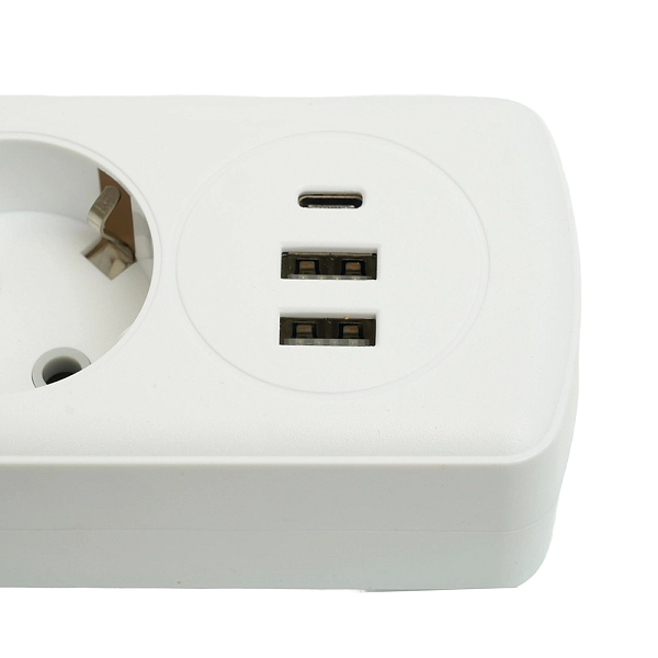 Удлинитель бытовой 1,8 м, 3-х местн., с з/к, выкл. (ПВС 3х1мм2) 2USB 1Type-C 2,4А HM08-33-02 49970 Удлинитель бытовой 1,8 м, 3-х местн., с з/к, выкл. (ПВС 3х1мм2) 2USB 1Type-C 2,4А HM08-33-02 49970 в каталоге ЮгКабель