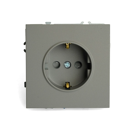 Розетка СП 1-м с з/к с шторк. механизм (платиново-серый) soft touch Эмили RST16-5110-10 49958 в наличии по выгодной цене. Краснодар. ЮГКАБЕЛЬ.