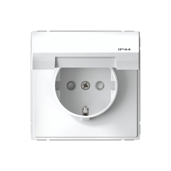 Розетка СП 1-м с з/к со шт. с крышкой IP44 механизм белый ARTGALLERY GAL440146 в каталоге ЮгКабель
