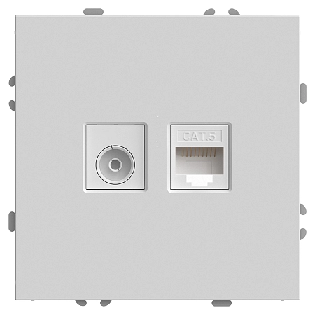Розетка СП TV   комп. RJ-45 механизм (белый фарфор) soft touch Эмили RST00-5106-01 49872 в наличии по выгодной цене. Краснодар. ЮГКАБЕЛЬ.