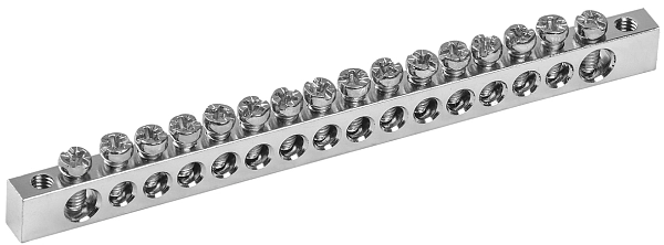 Шина PEN "земля-ноль" 6х9мм 16/2 Ni (16групп/креп. кр.) IEK YNN11-16-100-N Шина PEN "земля-ноль" 6х9мм 16/2 Ni (16групп/креп. кр.) IEK YNN11-16-100-N в каталоге ЮгКабель