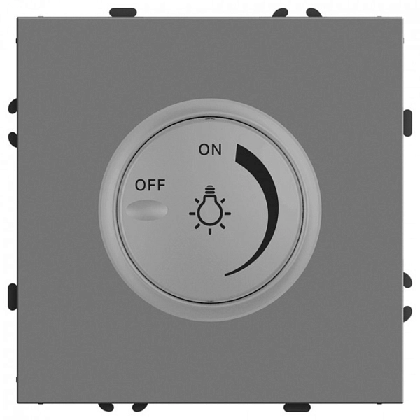 Выключатель диммирующий механизм 250В 500W (платиново-серый) soft touch Эмили RSW10-5106-10 49946 в каталоге ЮгКабель