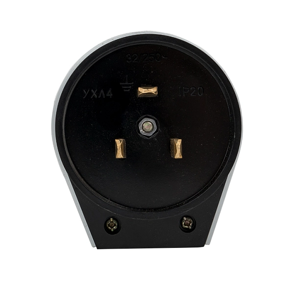 Вилка для разъема РШ-ВШ 32А 250В 2P PE карболитовая черн, EKF AS-250-B-02 Вилка для разъема РШ-ВШ 32А 250В 2P PE карболитовая черн, EKF AS-250-B-02 в каталоге ЮгКабель