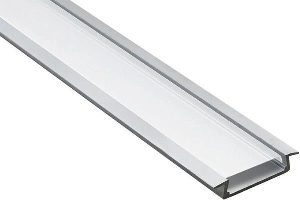 Профиль для LED-ленты встраиваемый 2000х31х6 серебро (2 заглушки, экран, без крепежей) CAB252 10293 Профиль для LED-ленты встраиваемый 2000х31х6 серебро (2 заглушки, экран, без крепежей) CAB252 10293 в каталоге ЮгКабель