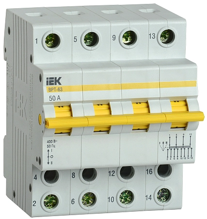 Переключатель 4P 50А  3 положения ВРТ-63 MPR10-4-050