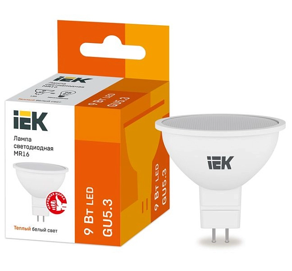 Лампа светодиод. LED   9W 3000К 810Лм MR16 GU5.3 30т.ч. 220V (51х50) (аналог 75W) ECO LLE-MR16-9-230-30-GU5 Лампа светодиод. LED   9W 3000К 810Лм MR16 GU5.3 30т.ч. 220V (51х50) (аналог 75W) ECO LLE-MR16-9-230-30-GU5 в каталоге ЮгКабель