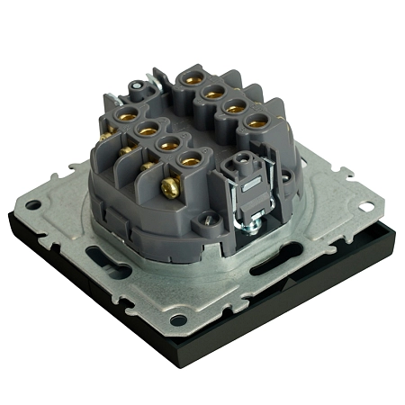 Переключатель перекрестный СП 2-м механизм (черный уголь) soft touch Эмили RSW10-5111-01 50167 в наличии по выгодной цене. Краснодар. ЮГКАБЕЛЬ.