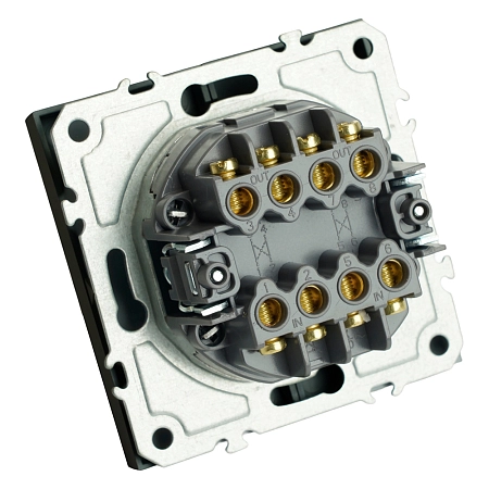 Переключатель перекрестный СП 2-м механизм (черный уголь) soft touch Эмили RSW10-5111-01 50167 в наличии по выгодной цене. Краснодар. ЮГКАБЕЛЬ.