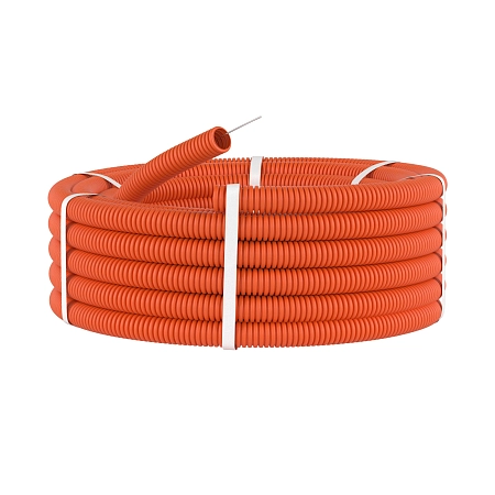 Труба ПНД d50 мм гофр. легкая с протяжкой оранж. 71950 - купить по низкой цене в Краснодаре | ЮгКабель