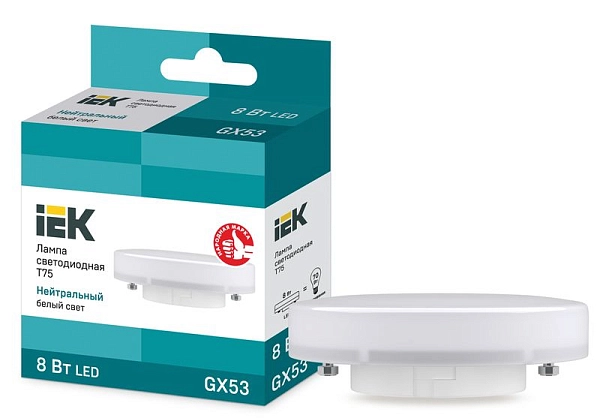 Лампа светодиод. LED  8W 4000К 720Лм GX53 30т.ч. 220V (d74х29) (аналог 60W) LLE-T80-8-230-40-GX53 Лампа светодиод. LED  8W 4000К 720Лм GX53 30т.ч. 220V (d74х29) (аналог 60W) LLE-T80-8-230-40-GX53 в каталоге ЮгКабель