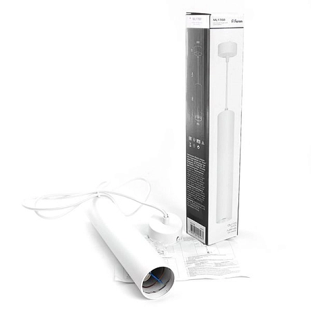 Светильник потолочный на подвесе под лампу GU10 230V IP20 белый d55 h280 ML1768 48087 - купить по низкой цене в Краснодаре | ЮгКабель