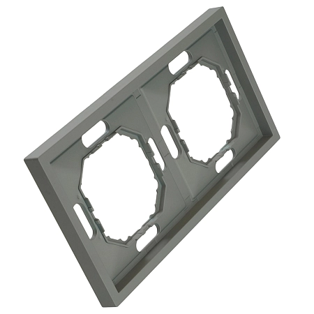 Рамка 2-местная (платиново-серый) soft touch Эмили 49963 в наличии по выгодной цене. Краснодар. ЮГКАБЕЛЬ.