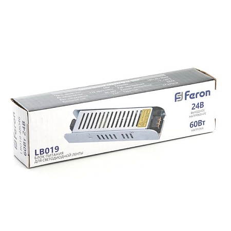 блок питания к светодиодной ленте 220/24v  60w ip20 lb019 (160х32х40) 48046 в Краснодаре - купить по низким ценам Блок питания к светодиодной ленте 220/24V  60W IP20 LB019 (160х32х40) 48046 - купить по низкой цене в Краснодаре | ЮгКабель