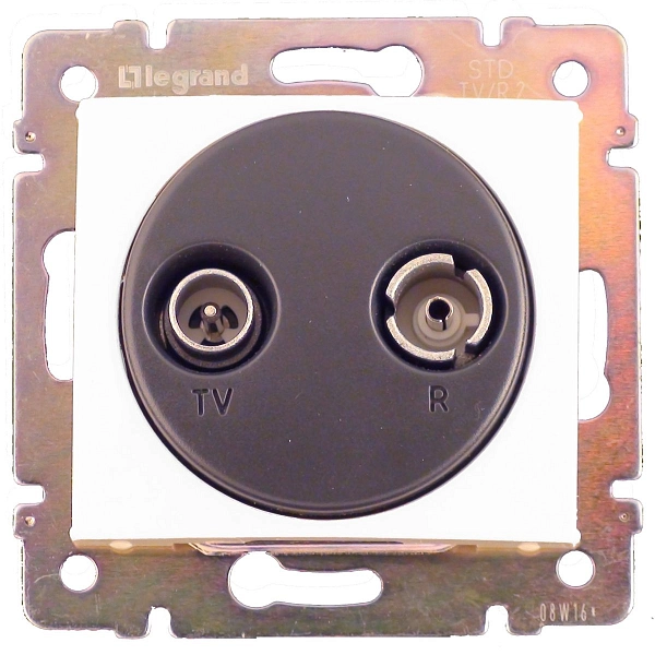 Розетка СП ТВ/Радио-3 проходн. механизм (белый) Valena 774434 Розетка СП ТВ/Радио-3 проходн. механизм (белый) Valena 774434 в каталоге ЮгКабель