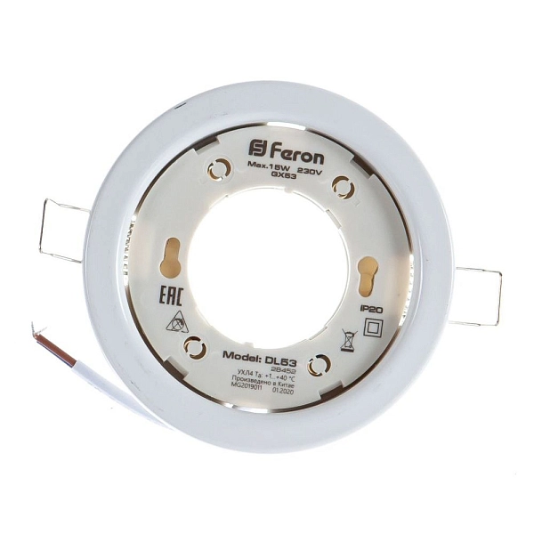 Светильник неповоротный встраиваемый GX53 220V белый (d106) IP20 DL53 28452 Светильник неповоротный встраиваемый GX53 220V белый (d106) IP20 DL53 28452 в каталоге ЮгКабель