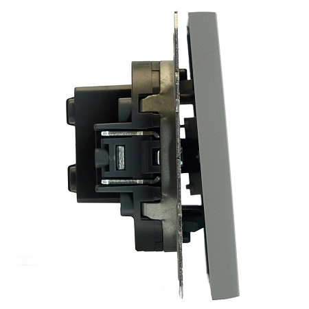 Переключатель перекрестный СП 1-м механизм (платиново-серый) soft touch Эмили RSW10-5110-10 49949 в наличии по выгодной цене. Краснодар. ЮГКАБЕЛЬ.