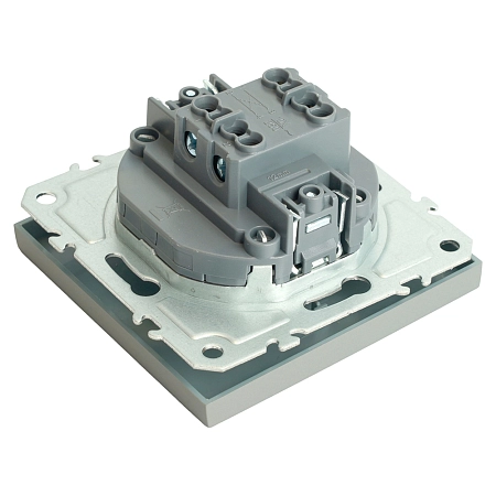 Переключатель перекрестный СП 1-м механизм (платиново-серый) soft touch Эмили RSW10-5110-10 49949 в наличии по выгодной цене. Краснодар. ЮГКАБЕЛЬ.