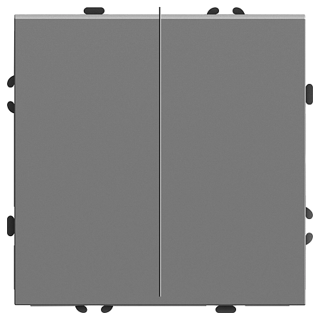 Переключатель СП 2-м механизм (платиново-серый) soft touch Эмили RSW10-5107-10 49947