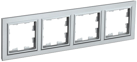 BRITE Рамка 4-мест. РУ-4-БрА алюм. IEK BR-M42-K47