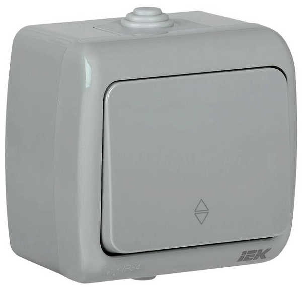 Выключатель ОП 1-м проходной IP54 (серый) AQUATIC EVA12-K03-10-54 в каталоге ЮгКабель