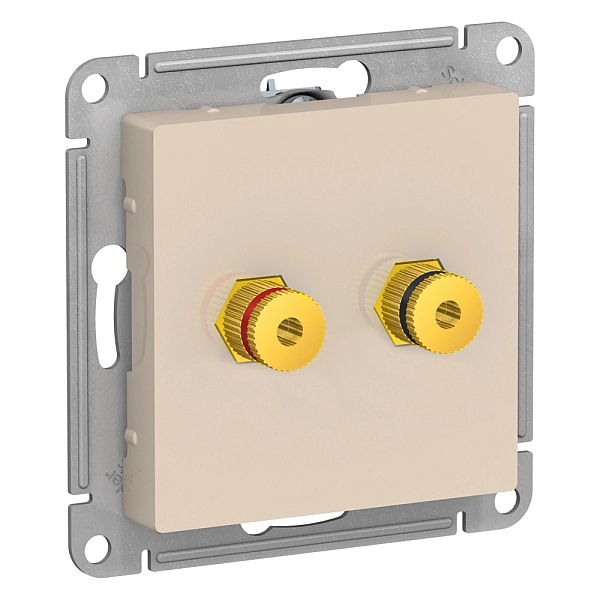 Розетка СП 2-м аудио механизм (бежевый) Atlas ATN000287 в каталоге ЮгКабель