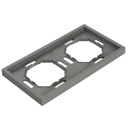 Рамка 2-местная (платиново-серый) soft touch Эмили 49963 в наличии по выгодной цене. Краснодар. ЮГКАБЕЛЬ.