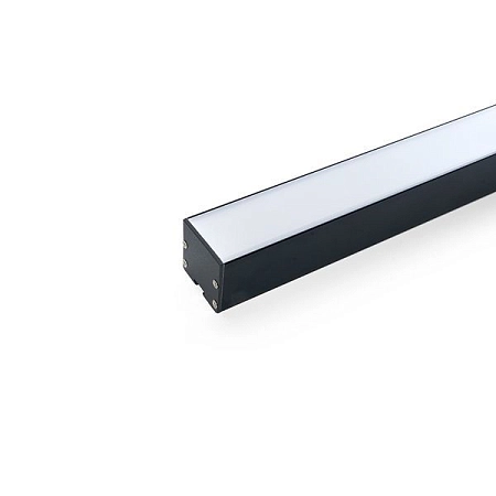 Профиль для LED-ленты накладной 2000х35х35 черный (2 заглушки, экран, 4 крепежа) CAB256 10369