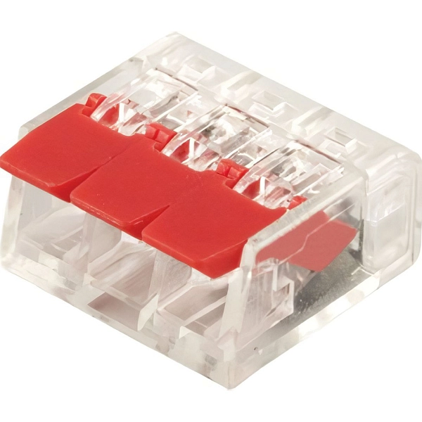 Клеммный соединитель 3х0,2-4 (без пасты) (многожильный) 32А STEKKER 32394 в каталоге ЮгКабель