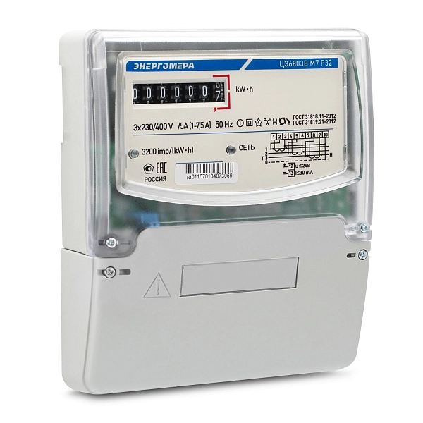 Счетчик 3-ф (10-100А) 3х220/380В, 1Т, 1.0, УО, универсальный ЦЭ-6803В/1 М7 Р32 в каталоге ЮгКабель