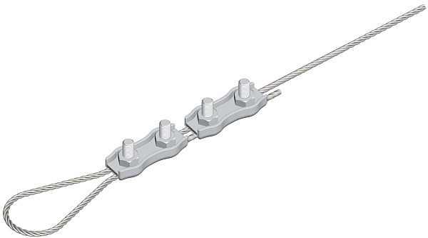 Зажим для троса двойной Duplex (4 мм) EKF zdtd-4 Зажим для троса двойной Duplex (4 мм) EKF zdtd-4 в каталоге ЮгКабель