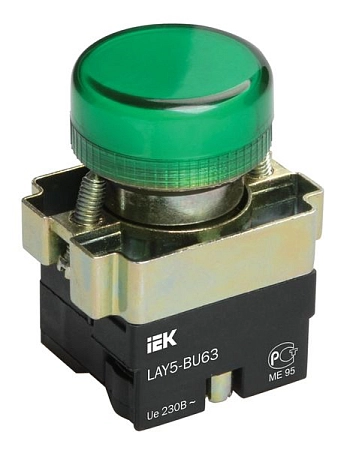 Индикатор LAY5-BU63 зеленого цвета d22мм BLS50-BU-K06