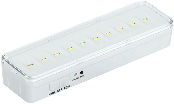 Светильник светодиодный аккумуляторный   10 LED 5/2ч. 220В 90/150Лм IP20 (200х58х36) ДБА 3925 LDBA0-3925-10-K01 Светильник светодиодный аккумуляторный   10 LED 5/2ч. 220В 90/150Лм IP20 (200х58х36) ДБА 3925 LDBA0-3925-10-K01 в каталоге ЮгКабель