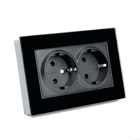 Розетка 2-местная с защитной шторкой с/з, 250В, 16А, серия Катрин, GLS16-7014-05 , черный в сборе  39516 в наличии по выгодной цене. Краснодар. ЮГКАБЕЛЬ.