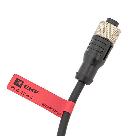 Кабель-разъем М12 4-PIN прямой PLG-12-4-2 PLG-12-4-2 - купить по низкой цене в Краснодаре | ЮгКабель