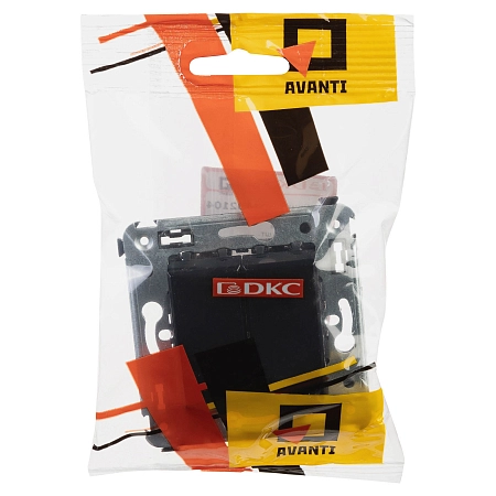 Выключатель двухклавишный в стену, "Avanti", "Черный квадрат" 4402104 в наличии по выгодной цене. Краснодар. ЮГКАБЕЛЬ.