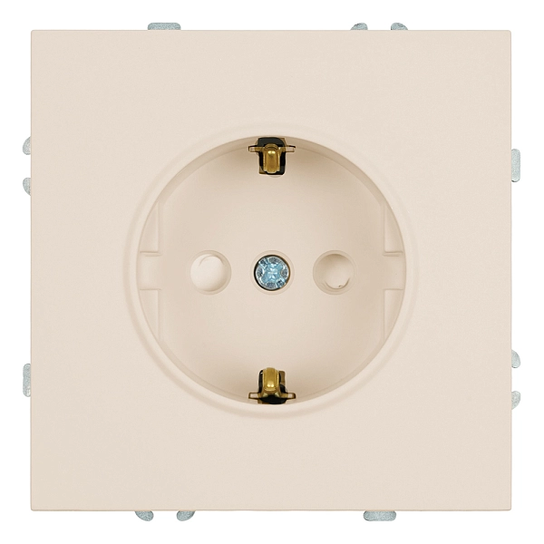 Розетка СП 1-м с з/к с шторк. механизм (кашемир) soft touch Эмили RST16-5110-08 49906 в каталоге ЮгКабель