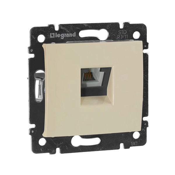 Розетка СП 1-м телефонная RJ11 (слон. кость) Valena 774338 в каталоге ЮгКабель