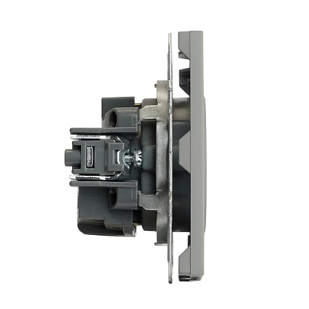 Розетка СП 1-м с з/к с шторк. механизм (платиново-серый) soft touch Эмили RST16-5110-10 49958 в наличии по выгодной цене. Краснодар. ЮГКАБЕЛЬ.